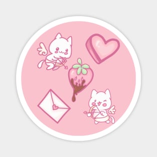 Chibi Cat Cupids Magnet